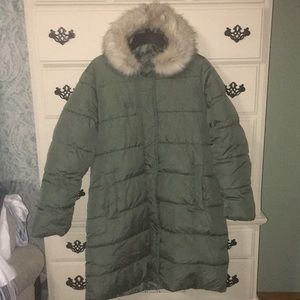 Gap parka, army green, size large